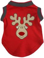 🦌 petitebella red reindeer face puppy dog shirt логотип