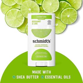 img 2 attached to 🍃 Schmidt's Bergamot and Lime Natural Deodorant: Aluminum-Free, Certified Natural, Vegan, and Cruelty-Free, 24-Hour Odor Protection, 2.65 oz