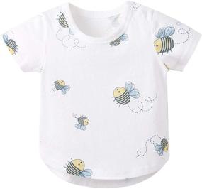 img 2 attached to 👶 Adorable Pureborn Collared Sleeve Graphic Girls' Tops, Tees & Blouses for Trendy Toddlers