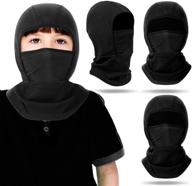 🧣 kids balaclava hat winter ski face covering windproof thermal neck warmer gaiter for cold weather outdoor sports - 3 pieces logo