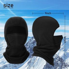 img 3 attached to 🧣 Kids Balaclava Hat Winter Ski Face Covering Windproof Thermal Neck Warmer Gaiter for Cold Weather Outdoor Sports - 3 Pieces