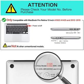 img 3 attached to 🔒 MOSISO Retina Display Case Cover for MacBook Pro 13 inch 2015-2012 Models (A1502 & A1425), Protective Gray Hard Shell