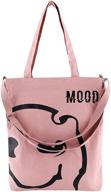 👜 jeelow canvas tote bag with dual handles for women - handbags and wallets logo