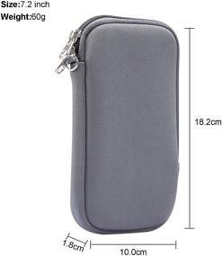 img 1 attached to Neoprene Shock Absorbing Proof Pouch Large Cell Phone Sleeve Case Cover W Zipper/Neck Strap For Samsung Galaxy Note 20 Ultra 5G