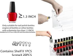 img 3 attached to Cq Acrylic Clear Nail Polish Organizer and Storage: 5 Layer Rack Tabletop Display Stand for 45 Bottles, 5 Tier Essential Oils Holder – Perfect for Professional Nail Salons