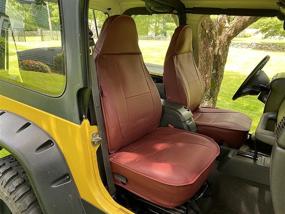 img 2 attached to Oasis Auto 1997-2006 Wrangler TJ Custom Leather Seat Covers Compatible With 1997 1998 1999 2000 2001 2002 Wrangler (1997-2002 Wrangler