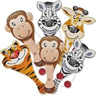 🦓 artcreativity zoo animal paddle balls: pack of 12, 9-inch wooden paddleball set with string - assorted designs - perfect party favors, goodie bag fillers, and fun activity toys for kids logo