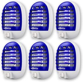 img 4 attached to 🍃 MOSKILA Bug Zapper: Highly Effective Electronic Fruit Fly Traps for Indoor Use - Non-Toxic, Silent Mosquito Insect Killer Lamp for Backyard Patio - 6 Pack