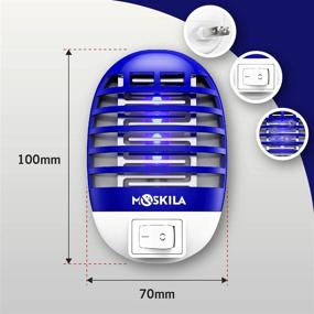 img 2 attached to 🍃 MOSKILA Bug Zapper: Highly Effective Electronic Fruit Fly Traps for Indoor Use - Non-Toxic, Silent Mosquito Insect Killer Lamp for Backyard Patio - 6 Pack