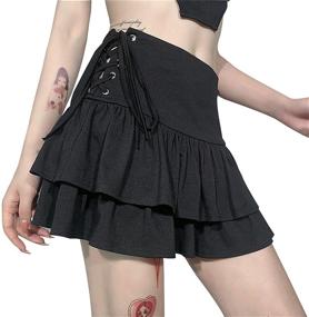 img 4 attached to FIDDY898 Skater Skirts Pleated Skirt Punk Women's Clothing
