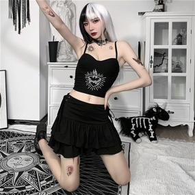 img 3 attached to FIDDY898 Skater Skirts Pleated Skirt Punk Women's Clothing