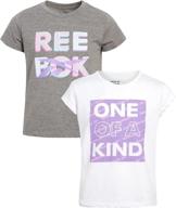 👕 reebok girls' t-shirt multipack - fashionable 2-pack short sleeve tees for kids! logo