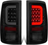 🚗 dna motoring tl-dram09-led-3d-bk-sm-g2 пара черных задних фонарей с закопченными линзами и 3d-дизайном полосы подходят для 2010-2017 ram 1500 2500 3500 логотип