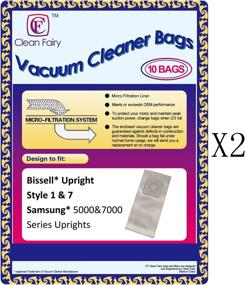 img 1 attached to 🧹 CF Clean Fairy 20-Pack Replacement Bags for Bissell Style 7: Compatible with 3522, 3545, 3550, 3554 Series