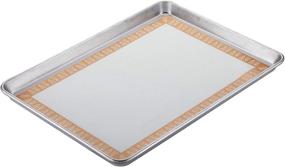 img 4 attached to 🍪 Набор Ayesha Curry Nonstick Bakeware: идеальный 13x18 дюймовый серебряный противень для печенья и силиконовый коврик для выпечки