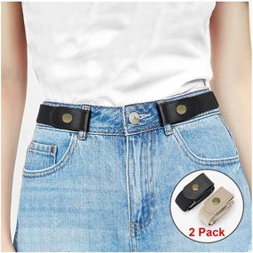 img 3 attached to 👗 Invisible Women's Belt Accessories - Comfy Elastic WHIPPY Buckle-Free for Maximum Comfort