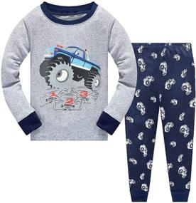 img 4 attached to 👶 Toddler Pajamas Sleepwear for Boys - Little Hand Clothing