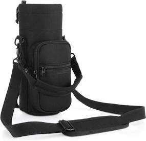 img 4 attached to 🧗 Barbarians Water Bottle Carrier: Adjustable Strap, 2 Pockets for Swell Bottles, Ideal for Hiking, Travel, Camping