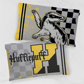 img 1 attached to Official Harry Potter Hufflepuff 1 Pack Pillowcase - Double-Sided Super Soft Bedding for Kids: A Magical Addition to Your Child's Bedroom