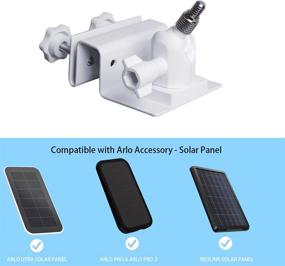 img 3 attached to Koroao Gutter Mount Bracket for Arlo Pro Solar Panel, Arlo Pro 3 Solar Panel, Arlo Ultra Solar Panel, Reolink Argus 2 - Top Wall Mounting Accessory (1-Pack)