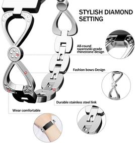 img 3 attached to Wekin Replacement Compatible Adjustable Rhinestone Wearable Technology and Accessories