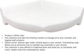 img 1 attached to 🚿 Tenedos Corner Shower Accessory Kit: Elegant Glazed Ceramic for Your Bathroom