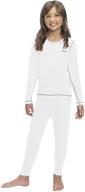 👧 cozy and practical thermal underwear set for girls - sleeve shirt & pants (thermal long johns) - ideal base layer for leggings, skiing, and extreme cold logo