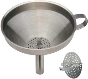 img 1 attached to 👌 Norpro Stainless Steel Funnel with Detachable Strainer - 5.5 Inch/14cm - Durable and Convenient