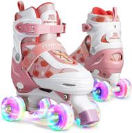 🛼 marcent adjustable roller skates for kids, boys and girls skates with light-up wheels, toddlers beginners youth outdoor indoor логотип