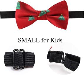 img 1 attached to Alizeal Background Snowflake Pre Tied Christmas Boys' Accessories : Bow Ties