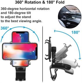 img 3 attached to 📱 360 Degree Rotation Dashboard Mount Car Phone Holder with Universal Clip Stand, CLZWiiN Cell Phone Stand for 4-7" Smartphones, iPhone, Samsung Galaxy, and More