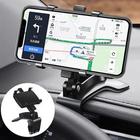 img 4 attached to 📱 360 Degree Rotation Dashboard Mount Car Phone Holder with Universal Clip Stand, CLZWiiN Cell Phone Stand for 4-7" Smartphones, iPhone, Samsung Galaxy, and More