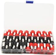 🔌 70pcs 4 gauge insulated ferrule connectors for car amp – xffcsec. perfect for clean install in electronics & communication equipment. (black+red) logo
