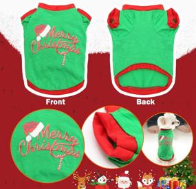 img 2 attached to 🎄 BWOGUE 2 Pack Christmas Dog Shirts: Soft, Breathable Pet Clothes for Small Dogs and Cats - Perfect for Festive Christmas Cosplay!