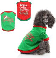 🎄 bwogue 2 pack christmas dog shirts: soft, breathable pet clothes for small dogs and cats - perfect for festive christmas cosplay! логотип