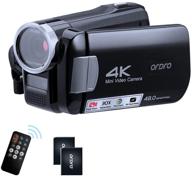 📹 ordro 4k camcorder video camera with ir night vision, full hd 1080p 60fps, 3.0 inch ips touch screen for youtube vlogging, recorder for beginners – includes 2 batteries logo