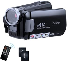 img 4 attached to 📹 ORDRO 4K Camcorder Video Camera with IR Night Vision, Full HD 1080P 60FPS, 3.0 Inch IPS Touch Screen for YouTube Vlogging, Recorder for Beginners – Includes 2 Batteries