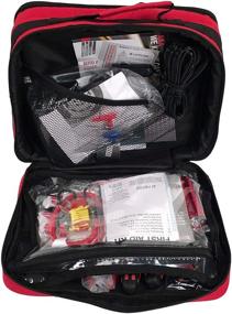 img 1 attached to 🚗 Convenience and Safety on the Road: Lifeline 4388AAA Excursion Road 76-Piece Car Air Compressor, Jumper Cables, Flashlight, and First Aid Kit