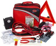 🚗 convenience and safety on the road: lifeline 4388aaa excursion road 76-piece car air compressor, jumper cables, flashlight, and first aid kit logo