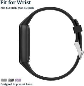 img 3 attached to 🏃 Прозрачный мягкий силиконовый спортивный браслет с бампером для Fitbit Luxe: Идеальный для девушек, женщин и мужчин