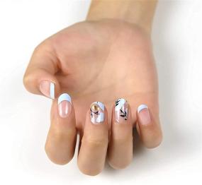 img 1 attached to 💅 Bellaxixi Semi Cured Gel Nail Strips: 20 Stickers for Long-Lasting, Chip-Free Gel Manicures - Ideal Gift for Women, Sisters, Mothers