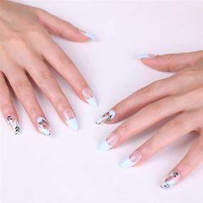 img 2 attached to 💅 Bellaxixi Semi Cured Gel Nail Strips: 20 Stickers for Long-Lasting, Chip-Free Gel Manicures - Ideal Gift for Women, Sisters, Mothers