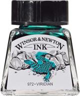 🎨 флакон чернил для рисования winsor & newton, 14 мл, бирюзовый - яркие и точные чернила для художников логотип