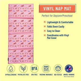 img 3 attached to 🐎 Get Your Kids Rested with BPA-Free Wildkin Vinyl Nap Mat for Boys & Girls - Measure 48 X 19 Inches - Ideal for Daycare, Preschool, Classroom, Home, and Travel - Featuring Horses Design