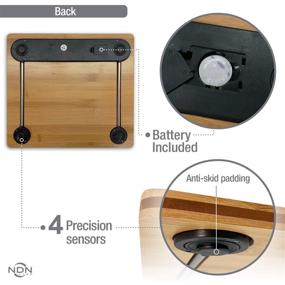 img 1 attached to 🌿 NDN LINE Bamboo Digital Body Weight Bathroom Scale: Experience the Organic Wood Difference for Enhanced SEO