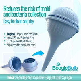 img 3 attached to 👃 BoogieBulb: Cleanable & Reusable Nasal Aspirator for Newborns, Toddlers, and Adults - BPA Free - Blue 2 Ounce Bulb Syringe - Safe Nose Cleaner and Booger Sucker - Ear Syringe Included