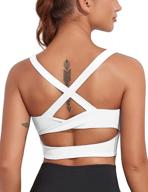 🏋️ ultimate support and style: women's padded workout tank tops with criss cross back design – enhance your yoga and fitness routine! логотип