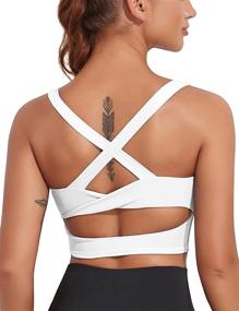 img 4 attached to 🏋️ Ultimate Support and Style: Women's Padded Workout Tank Tops with Criss Cross Back Design – Enhance Your Yoga and Fitness Routine!