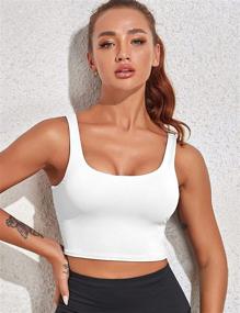 img 2 attached to 🏋️ Ultimate Support and Style: Women's Padded Workout Tank Tops with Criss Cross Back Design – Enhance Your Yoga and Fitness Routine!