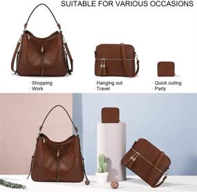 img 3 attached to 👜 Stylish and Functional Crossbody Leather Handbags & Wallets for Women